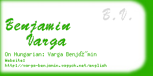 benjamin varga business card
